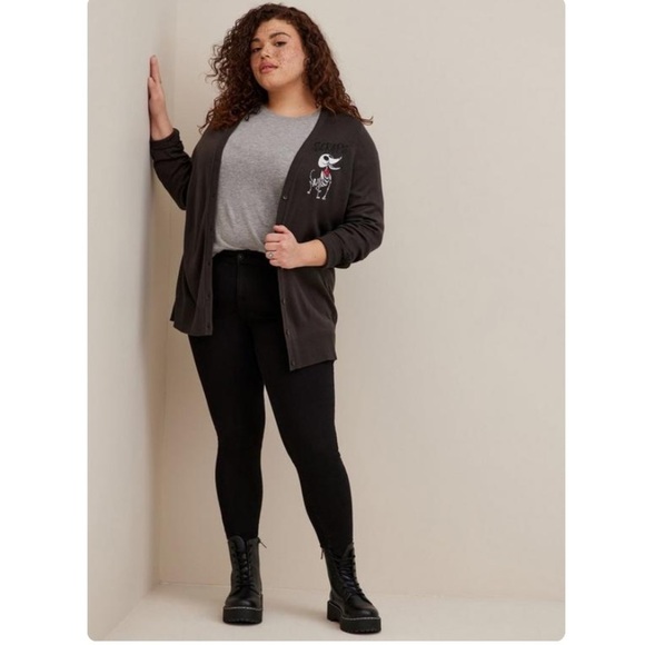 TORRID NWT Warner Bros Corpse Bride Cardigan Button Down Sweater. Halloween - Picture 3 of 6